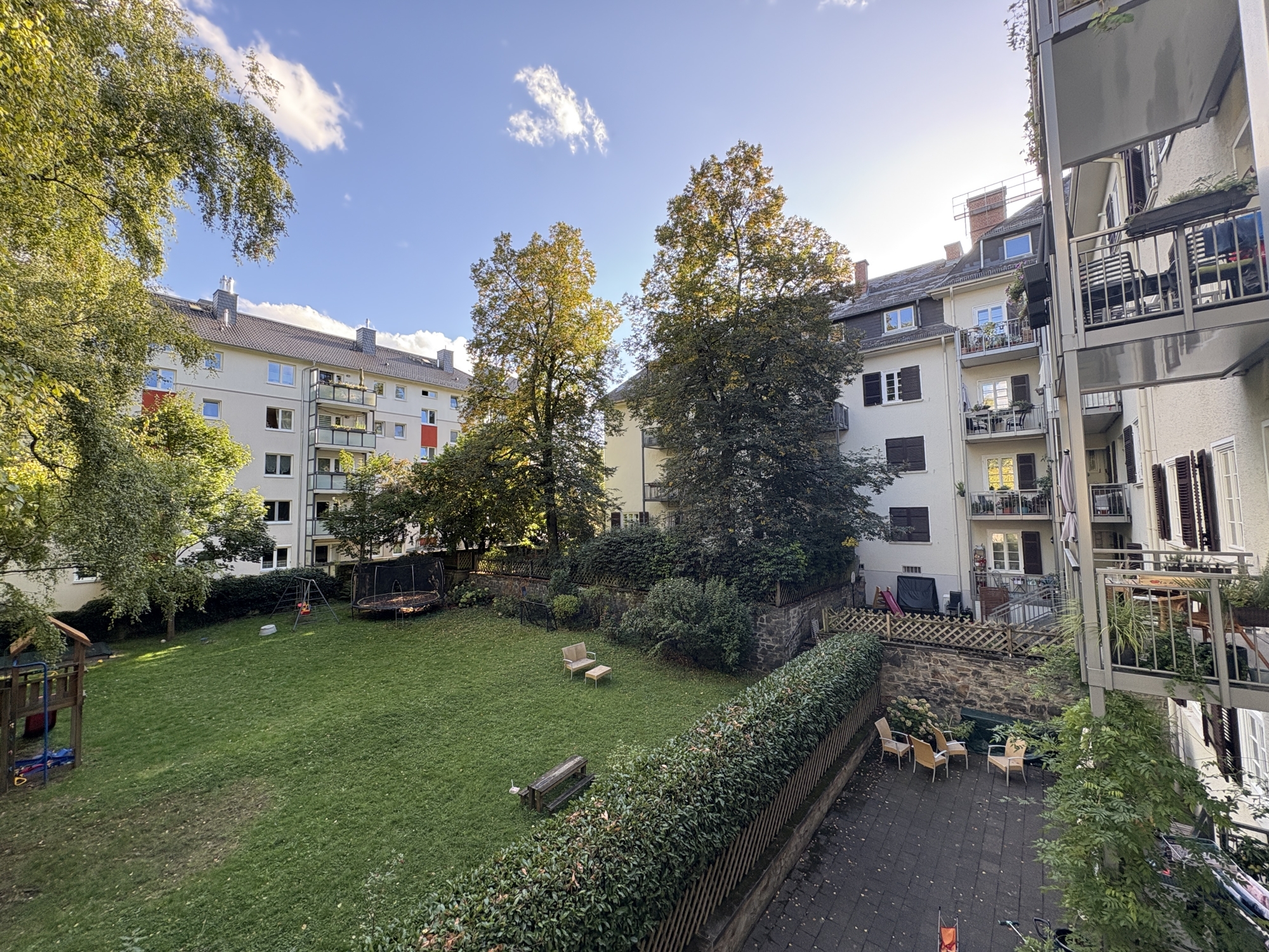 Blick vom Balkon