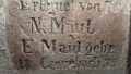 Inschrift Bauherren Kellerdecke Mainpfortstraße 14